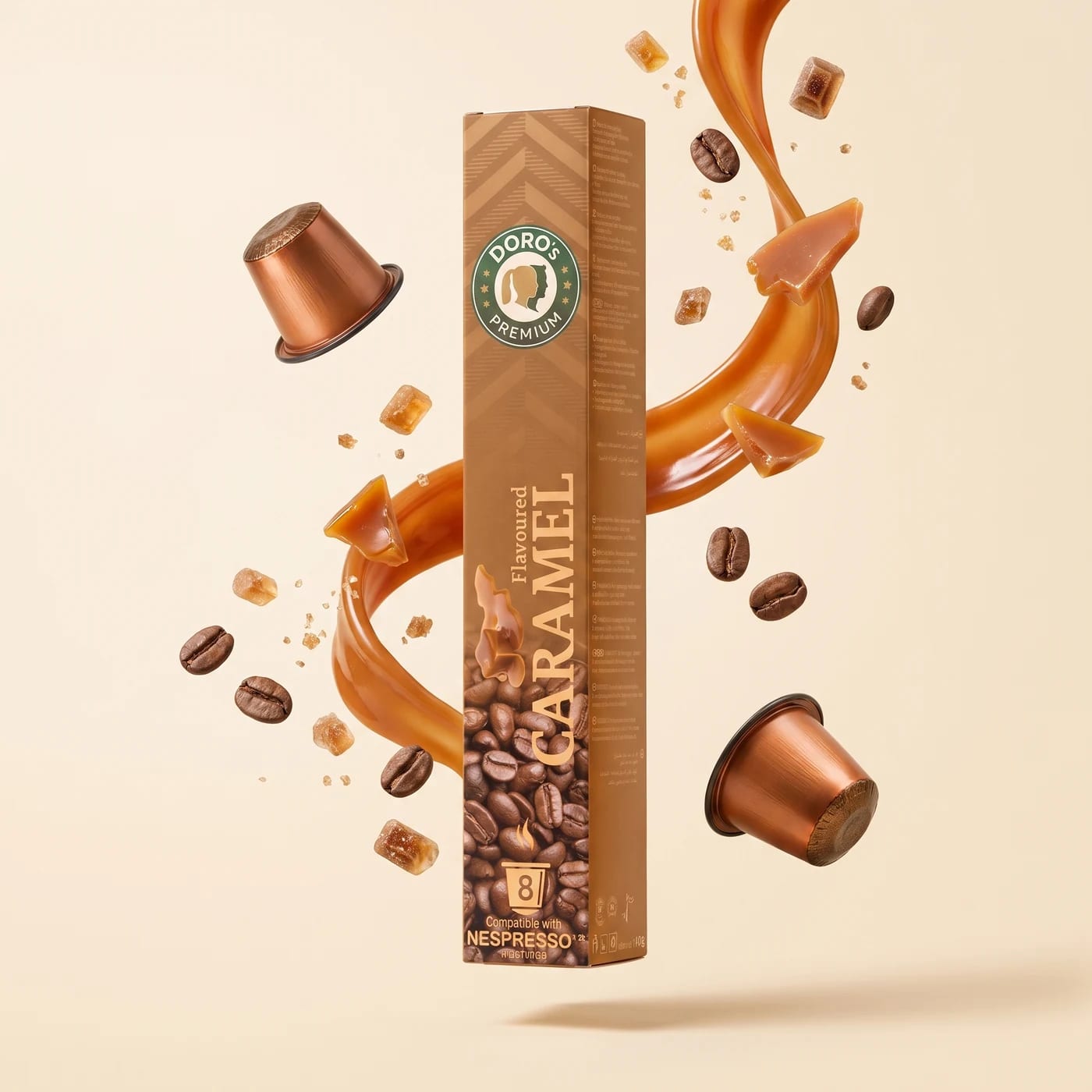 Caramel — 8 High-Barrier capsules by Doro's.